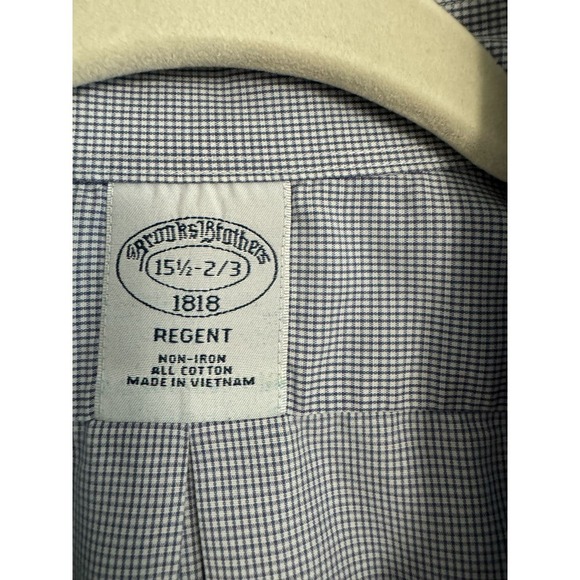 Brooks Brothers 1818 Button Up Shirt Size 15 1/2-2/3 - Picture 3 of 5
